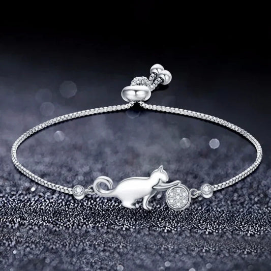 Bracelet Femme - CHAT JOUEUR - Animal en folie